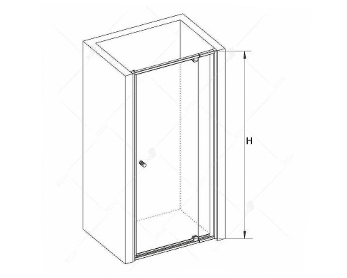 Душевая дверь RGW Passage PA-02B NEW 90 41080209-14 профиль Черный стекло прозрачное