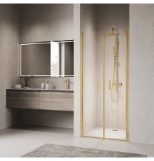 Душевая дверь RGW Passage PA-104Gb 120 060810412-16 профиль Золото брашированное стекло прозрачное
