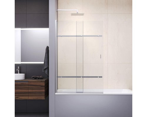 Шторка на ванну RGW Screens SC-44 100x150 профиль Хром стекло прозрачное