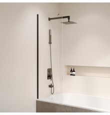 Шторка на ванну RGW Screens SC-056B 30x150 351105630-14 профиль Черный стекло прозрачное