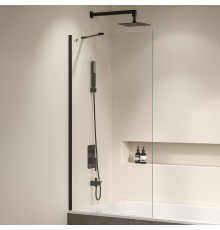 Шторка на ванну RGW Screens SC-150B 90х150 351115009-14 профиль Черный стекло прозрачное