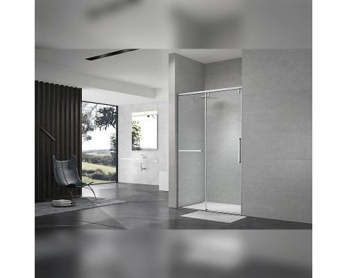 Душевая дверь Terminus Альба 140 1DS140х220C профиль Хром стекло прозрачное
