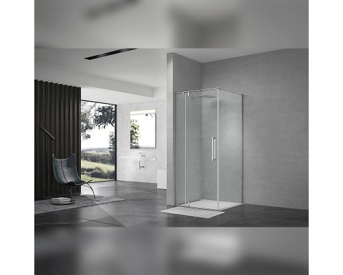 Душевой уголок Terminus Альба 90х90 3EW90х90C профиль Хром стекло прозрачное