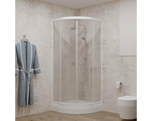 Душевой уголок Triton Ультра 80х80 А Щ0000061784 профиль Белый стекло прозрачное