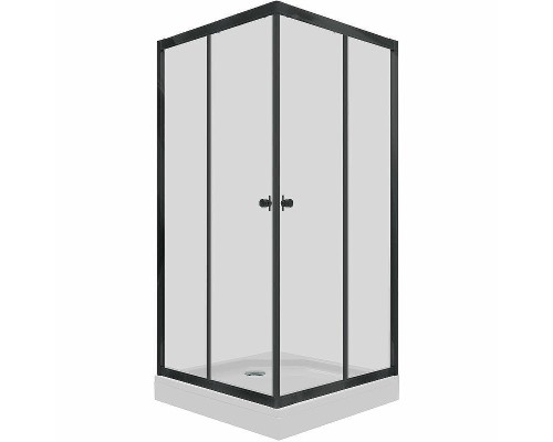 Душевой уголок Triton Вента-Блэк 80х80 Щ0000057853 профиль Черный стекло прозрачное