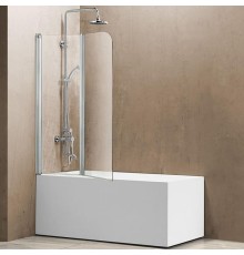 Шторка на ванну Vincea VSB-12114CL 114x140 профиль Хром стекло прозрачное