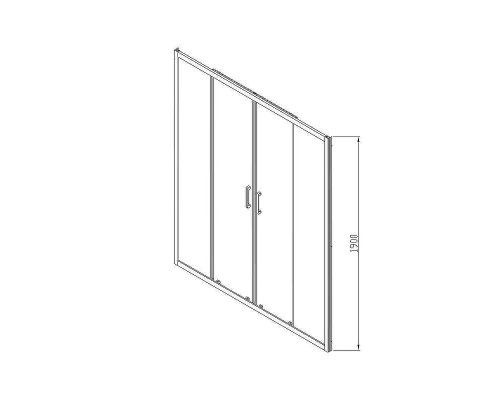 Душевая дверь Vincea Alpha 180 VDS-3AL2180MT профиль Хром стекло текстурное