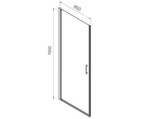 Душевая дверь Vincea Alpha 85 VDP-3AL850CL профиль Хром стекло прозрачное