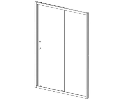 Душевая дверь Vincea Alpha 130 VDS-3AL130CLG профиль Брашированное золото стекло прозрачное