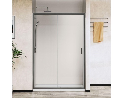 Душевая дверь Vincea City 130 VDS-5CT130CLGM профиль Вороненая сталь стекло прозрачное