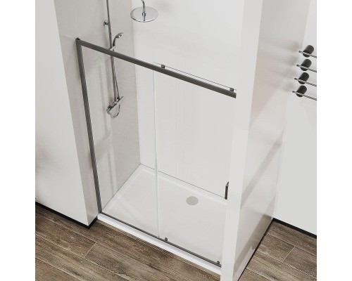 Душевая дверь Vincea City 130 VDS-5CT130CLGM профиль Вороненая сталь стекло прозрачное