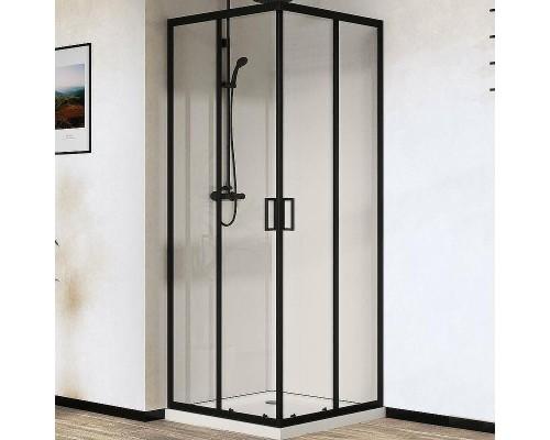 Душевой уголок Vincea City 90х90 VSS-5CT900CLB профиль Черный стекло прозрачное
