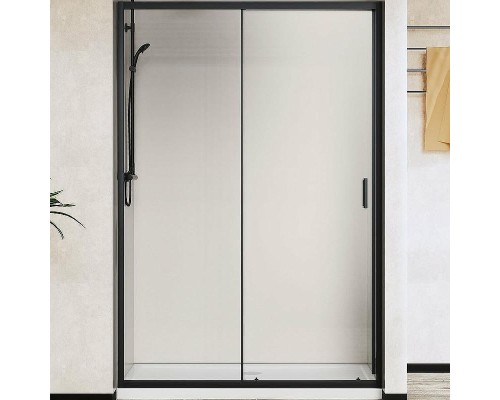 Душевая дверь Vincea City 140 VDS-5CT140CLB профиль Черный стекло прозрачное