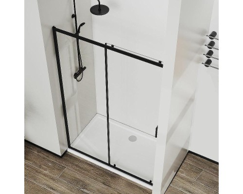 Душевая дверь Vincea City 140 VDS-5CT140CLB профиль Черный стекло прозрачное