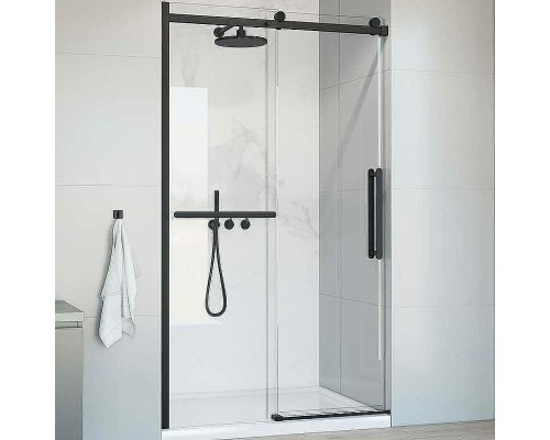 Душевая дверь Vincea Como Soft 120 VDS-1CS120CLB профиль Черный стекло прозрачное