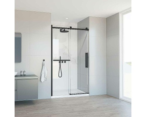 Душевая дверь Vincea Como Soft 120 VDS-1CS120CLB профиль Черный стекло прозрачное