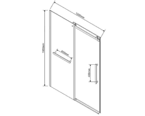 Душевая дверь Vincea Como Soft 120 VDS-1CS120CLB профиль Черный стекло прозрачное