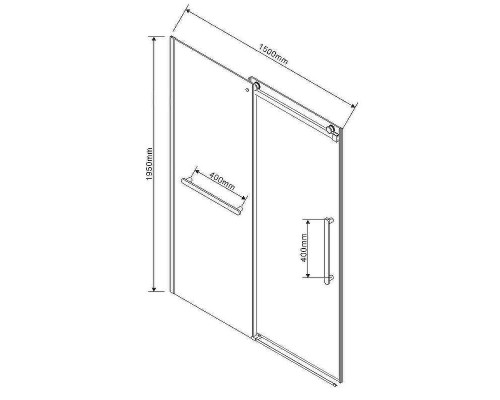 Душевая дверь Vincea Como Soft 150 VDS-1CS150CLB профиль Черный стекло прозрачное