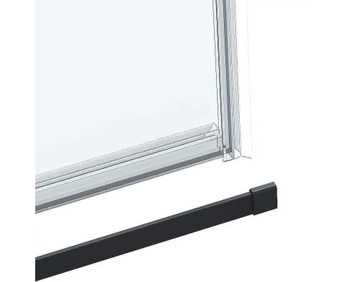 Душевой уголок Vincea Como Soft 130x80 VSR-1CS8013CLB профиль Черный стекло прозрачное