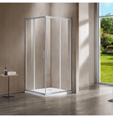 Душевой уголок Vincea Garda 100x80 VSS-1G8010CLBN профиль Брашированный никель стекло прозрачное
