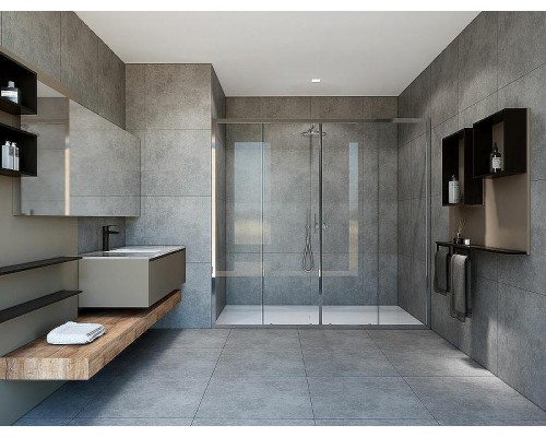 Душевая дверь Vincea Garda 180 VDS-1G2180CL профиль Хром стекло прозрачное