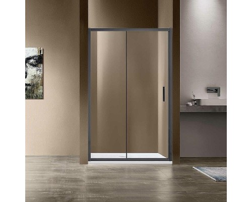 Душевая дверь Vincea Garda 150 VDS-1G150CLGM профиль Вороненая сталь стекло прозрачное