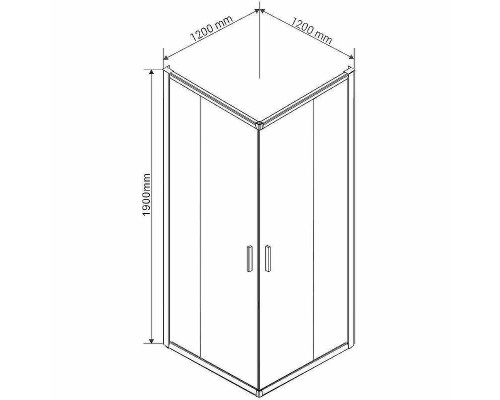 Душевой уголок Vincea Garda 120x120 VSS-1G1212CLGM профиль Вороненая сталь стекло прозрачное
