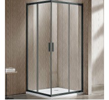 Душевой уголок Vincea Garda 90x80 VSS-1G8090CLGM профиль Вороненая сталь стекло прозрачное