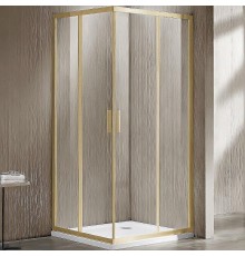Душевой уголок Vincea Garda 100x80 VSS-1G8010CLG профиль Брашированное золото стекло прозрачное