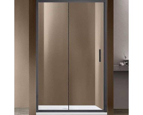 Душевая дверь Vincea Garda 135 VDS-1G135CLGM профиль Вороненая сталь стекло прозрачное