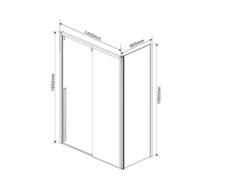 Душевой уголок Vincea Lugano 140х90 VSR-1L9014CL-1 профиль Хром стекло прозрачное