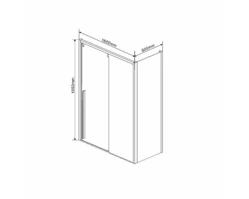 Душевой уголок Vincea Lugano 160х80 VSR-1L8016CL-1 профиль Хром стекло прозрачное