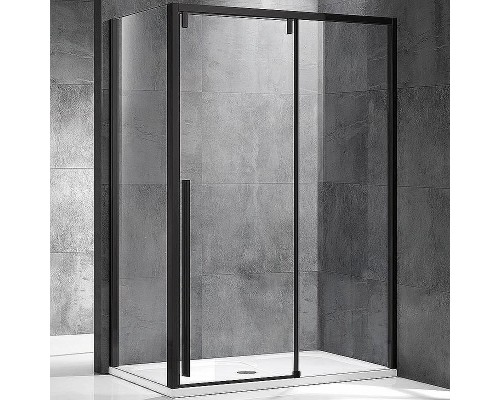 Душевой уголок Vincea Lugano 140х90 VSR-1L9014CLB-1 профиль Черный стекло прозрачное