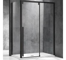 Душевой уголок Vincea Lugano 120х100 VSR-1L1012CLB-1 профиль Черный стекло прозрачное