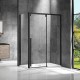 Душевой уголок Vincea Lugano 120х100 VSR-1L1012CLB-1 профиль Черный стекло прозрачное