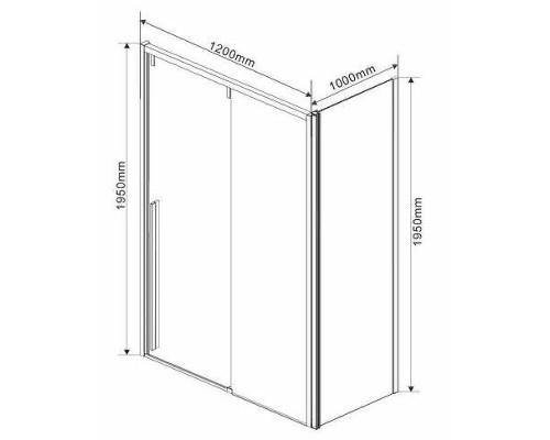 Душевой уголок Vincea Lugano 120х100 VSR-1L1012CLB-1 профиль Черный стекло прозрачное