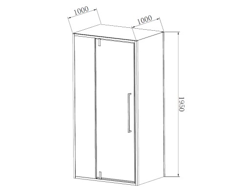 Душевой уголок Vincea Slim-N 100x100 VSR-4SNP1010CL профиль Хром стекло прозрачное