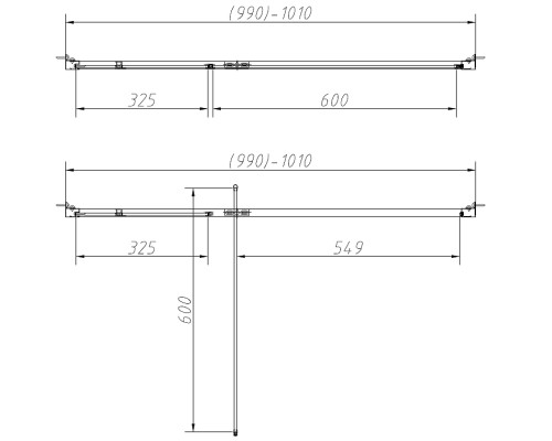 Душевой уголок Vincea Slim-N 100x100 VSR-4SNP1010CL профиль Хром стекло прозрачное