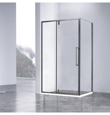 Душевой уголок Vincea Slim-N 100x100 VSR-4SNP1010CLGM профиль Вороненая сталь стекло прозрачное