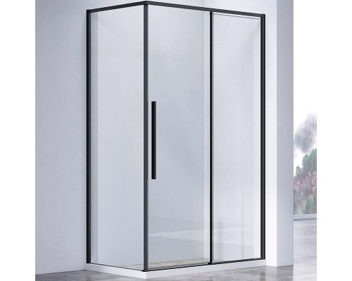 Душевой уголок Vincea Slim-N 120x80 VSR-4SN8012CLB профиль Черный стекло прозрачное
