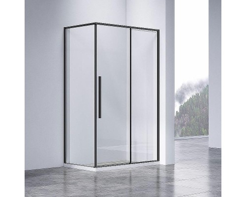 Душевой уголок Vincea Slim-N 120x80 VSR-4SN8012CLB профиль Черный стекло прозрачное