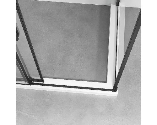 Душевой уголок Vincea Slim-N 120x80 VSR-4SN8012CLB профиль Черный стекло прозрачное