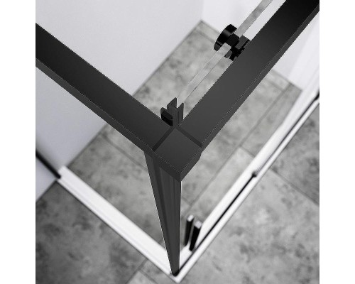 Душевой уголок Vincea Slim-N 120x80 VSR-4SN8012CLB профиль Черный стекло прозрачное