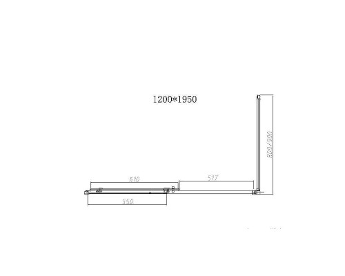 Душевой уголок Vincea Slim-N 120x80 VSR-4SN8012CLB профиль Черный стекло прозрачное