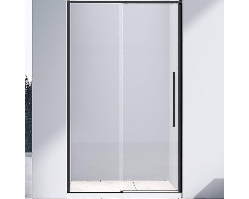 Душевая дверь Vincea Slim-N 130 VDS-4SN130CLB профиль Черный стекло прозрачное
