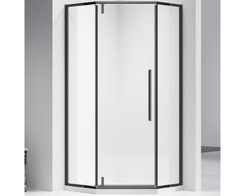 Душевой уголок Vincea Slim-N 100x100 VSP-4SN100CLB профиль Черный стекло прозрачное