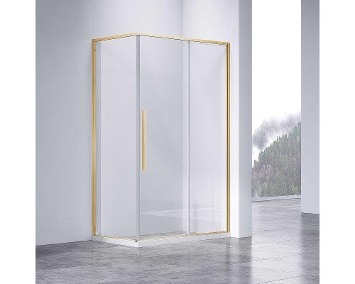 Душевой уголок Vincea Slim-N 110x90 VSR-4SN9011CLG профиль Брашированное золото стекло прозрачное