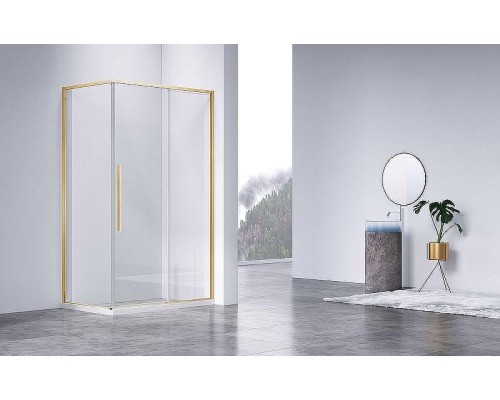 Душевой уголок Vincea Slim-N 110x90 VSR-4SN9011CLG профиль Брашированное золото стекло прозрачное