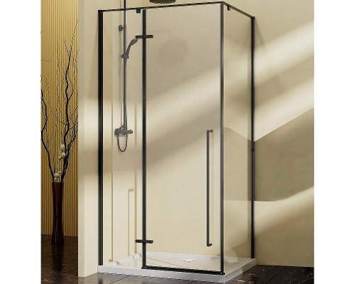 Душевой уголок Vincea Slim-N 100x100 VSR-5SN1010CLB профиль Черный стекло прозрачное