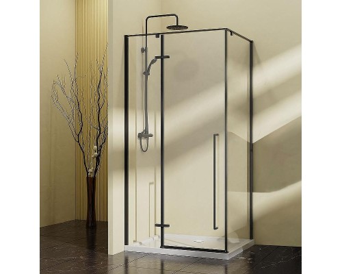 Душевой уголок Vincea Slim-N 100x100 VSR-5SN1010CLB профиль Черный стекло прозрачное